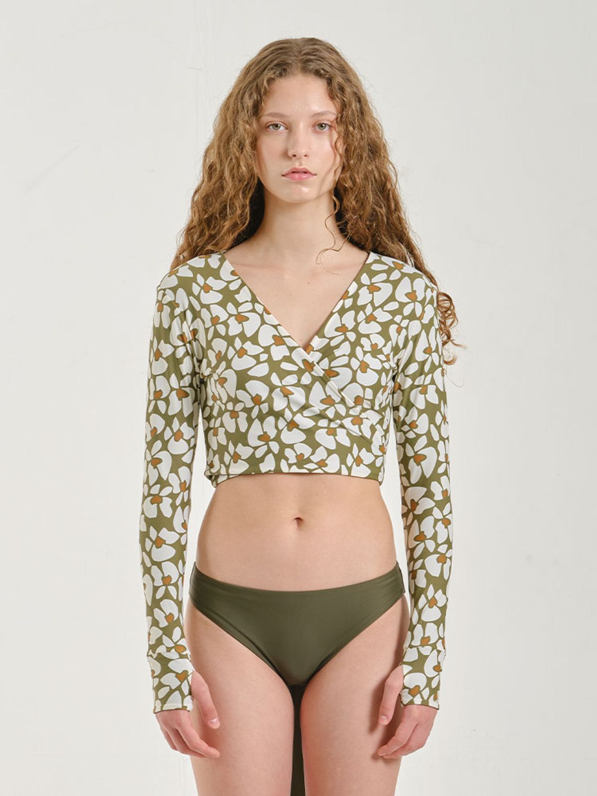 파인베이(FINEBAY) Reversible Wrap Cardigan, Green