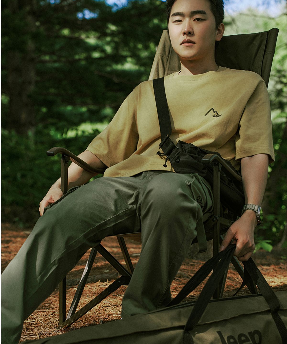지프(JEEP) [에디션] 캠핑 포켓 크로스 백 (JP5GAU001KH)