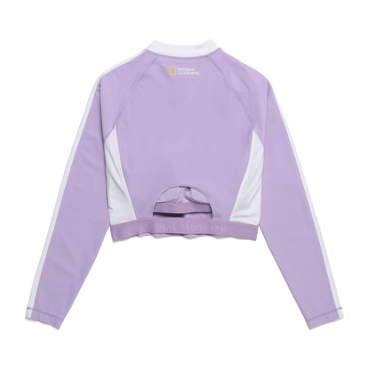 내셔널지오그래픽(NATIONALGEOGRAPHIC) N242WRG610 여성 크롭 반집업 래쉬가드 LAVENDER