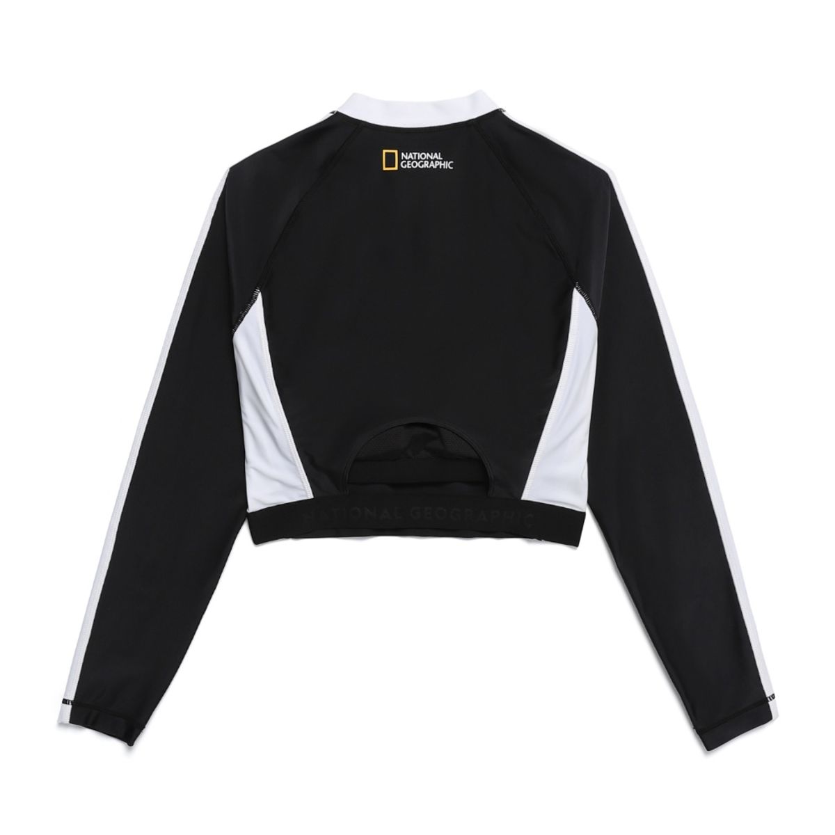 내셔널지오그래픽(NATIONALGEOGRAPHIC) N242WRG610 여성 크롭 반집업 래쉬가드 CARBON BLACK