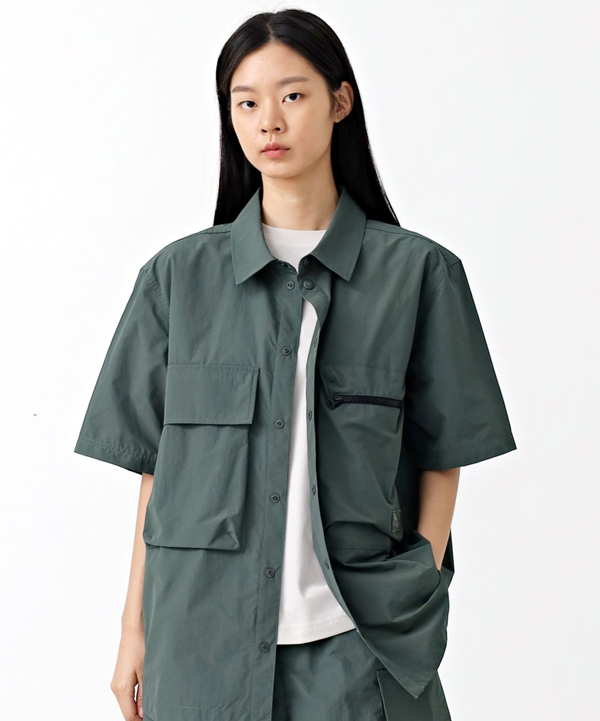 지프(JEEP) [에디션] 캠핑 나일론 반팔 셔츠 (JP5SHU851KH)