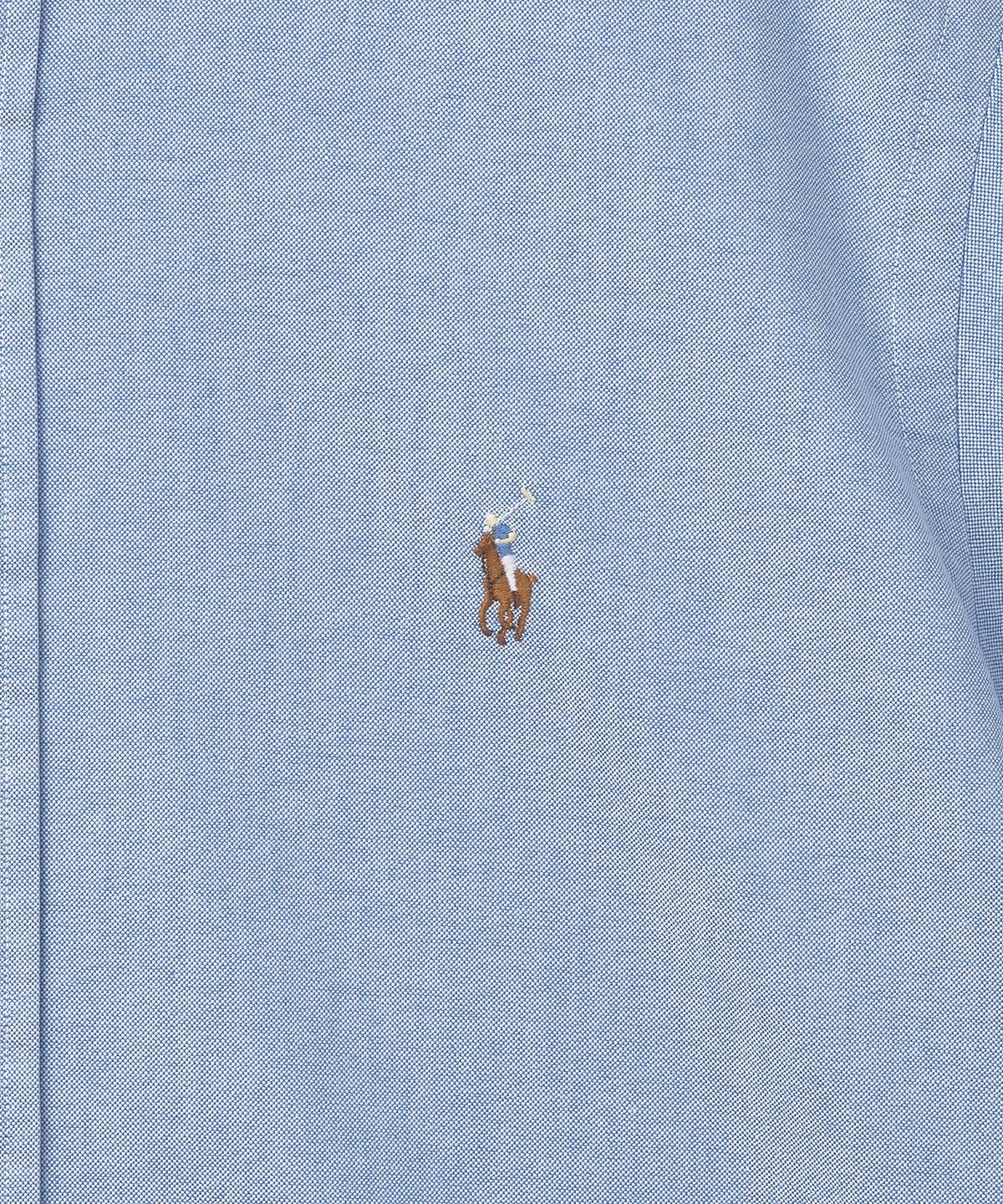 폴로 랄프 로렌(POLO RALPH LAUREN) 커스텀핏 숏슬리브 옥스포드 셔츠 - 블루