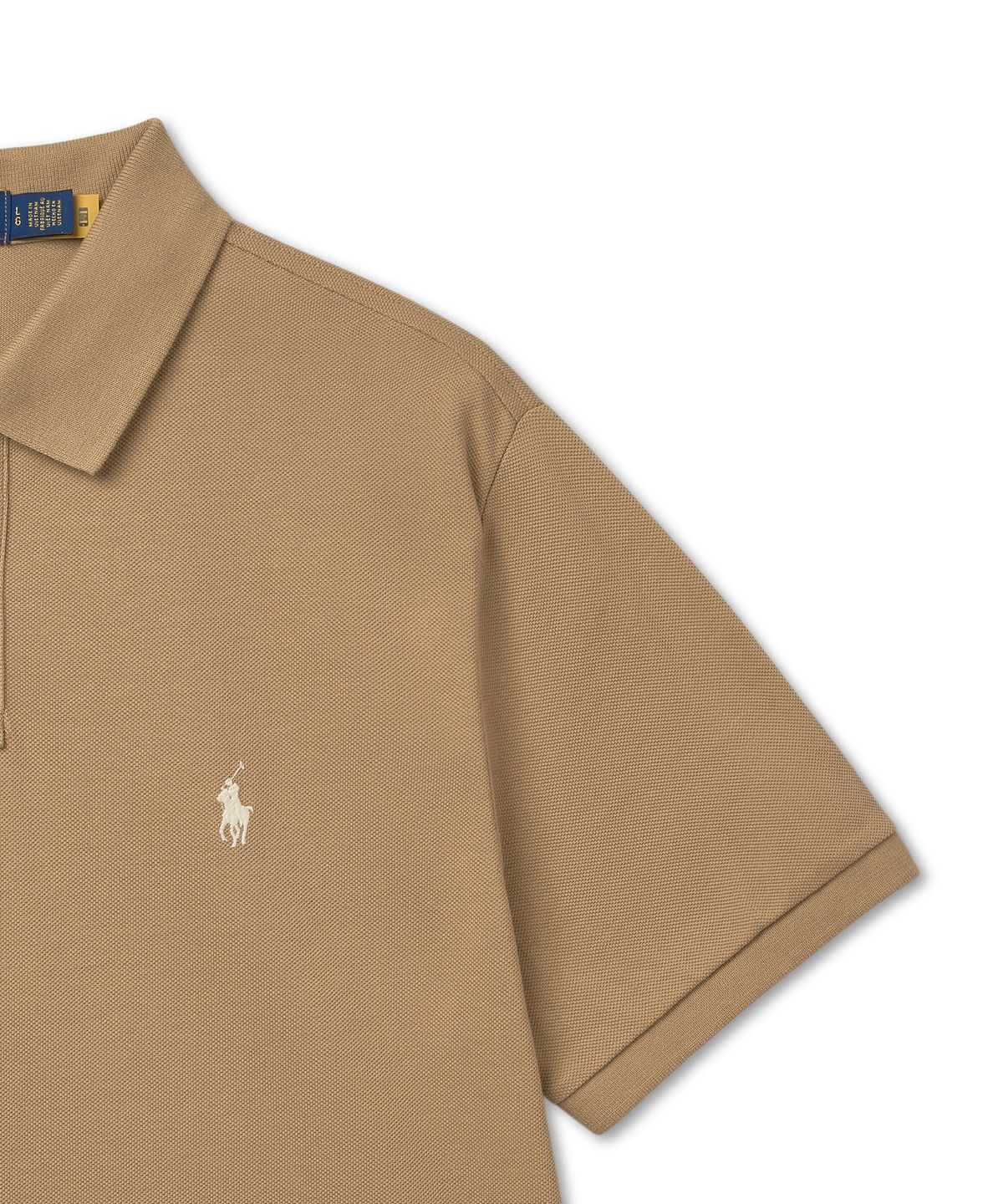 폴로 랄프 로렌(POLO RALPH LAUREN) 커스텀 슬림핏 메시 폴로 셔츠 - 미디엄 베이지