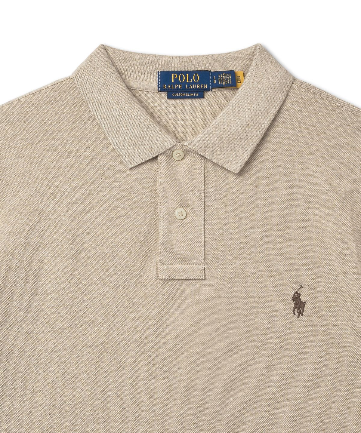 폴로 랄프 로렌(POLO RALPH LAUREN) 커스텀 슬림핏 메시 폴로 셔츠 - 엑스페디션 듄 헤더/c