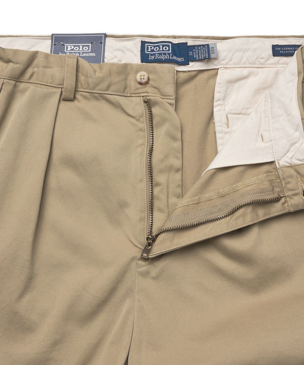 폴로 랄프 로렌(POLO RALPH LAUREN) 코맥 12.7cm 릴렉스핏 플리츠 쇼트 - RL카키