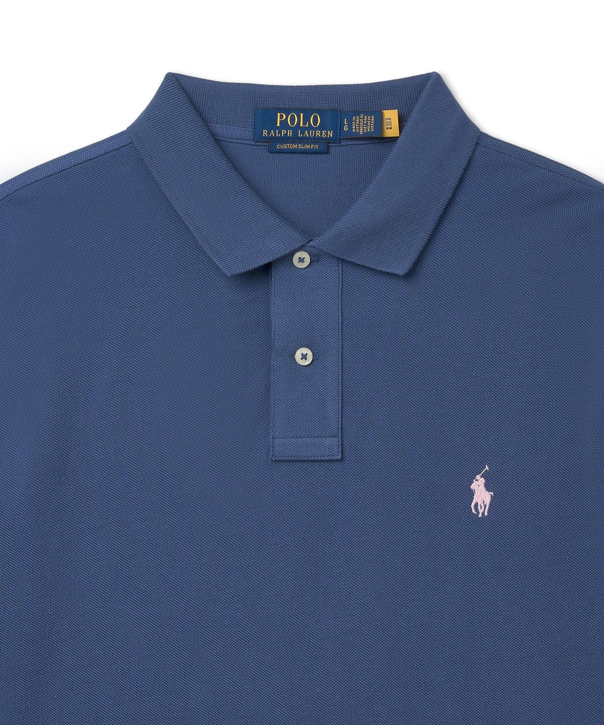 폴로 랄프 로렌(POLO RALPH LAUREN) 커스텀 슬림핏 메시 폴로 셔츠 - 네이비
