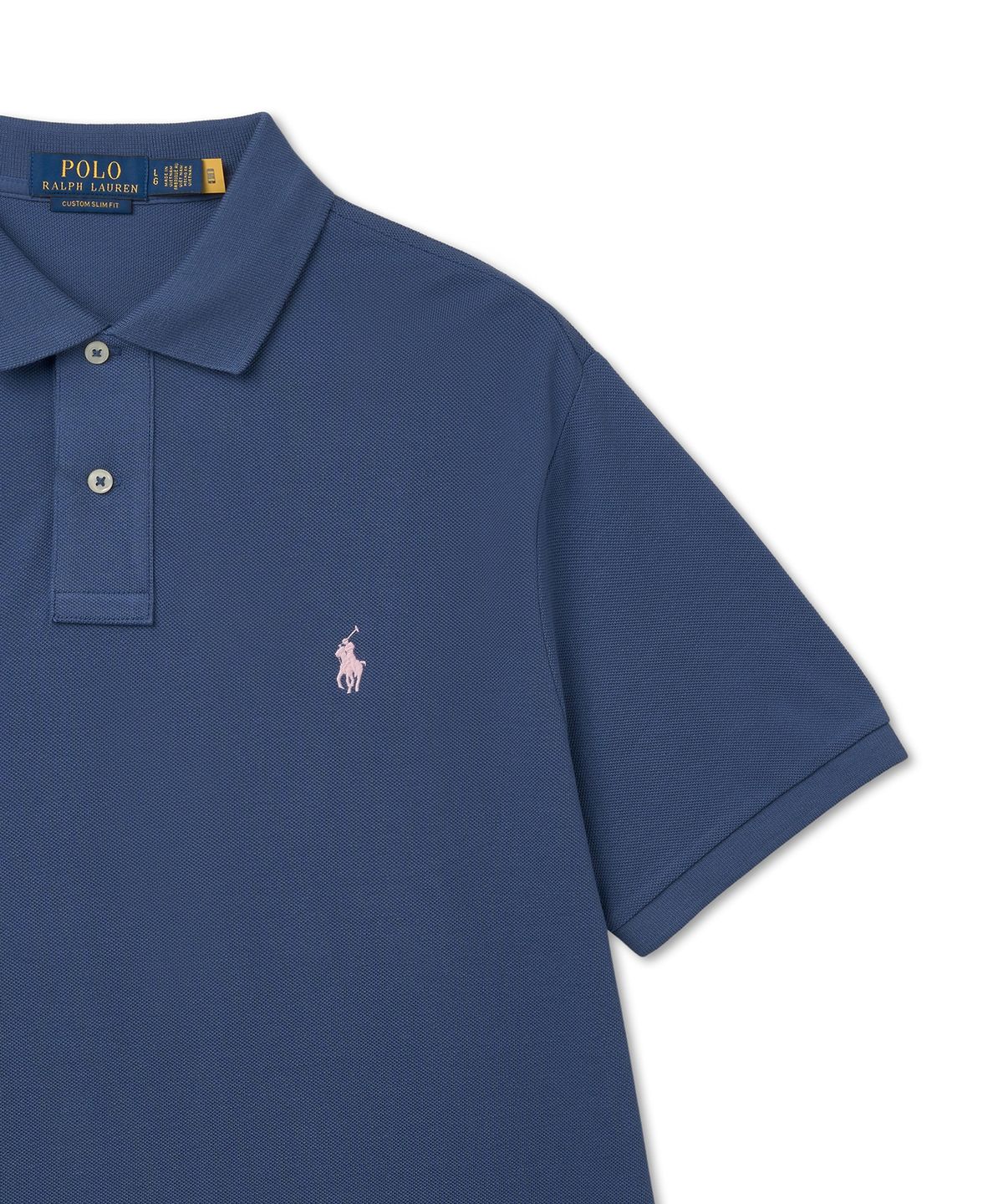폴로 랄프 로렌(POLO RALPH LAUREN) 커스텀 슬림핏 메시 폴로 셔츠 - 네이비
