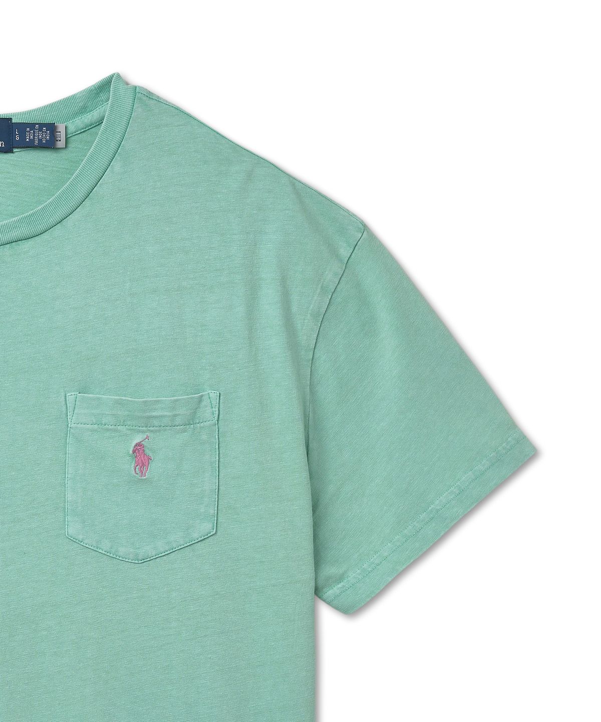 폴로 랄프 로렌(POLO RALPH LAUREN) 클래식핏 코튼 린넨 포켓 티셔츠 - 그린