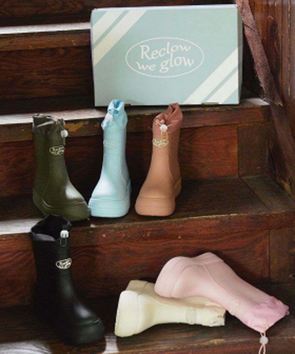 리끌로우(RECLOW) RC RE-RAIN SHIRRING 레인부츠 7 COLOR