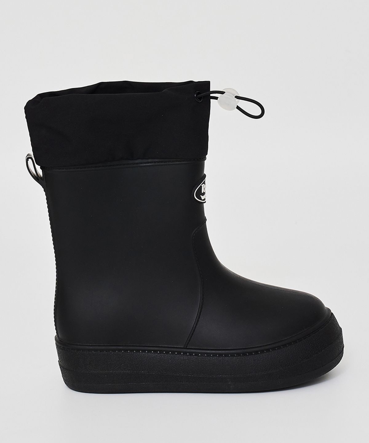 리끌로우(RECLOW) RC RE-RAIN SHIRRING 레인부츠 BLACK