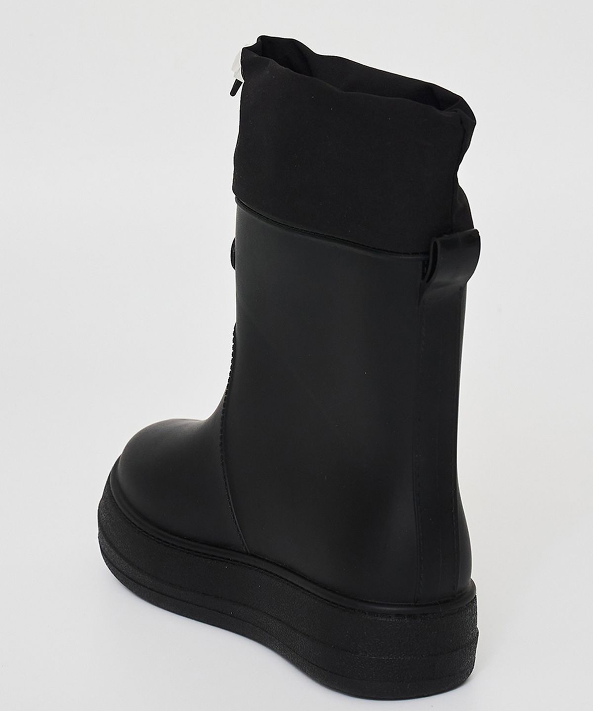 리끌로우(RECLOW) RC RE-RAIN SHIRRING 레인부츠 BLACK