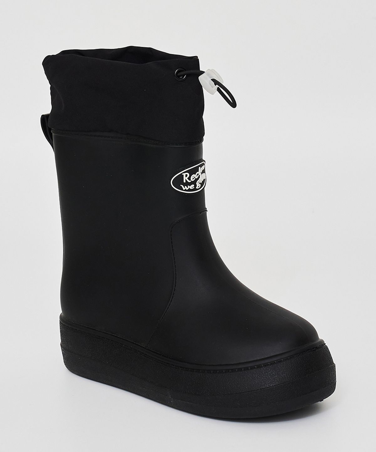 리끌로우(RECLOW) RC RE-RAIN SHIRRING 레인부츠 BLACK