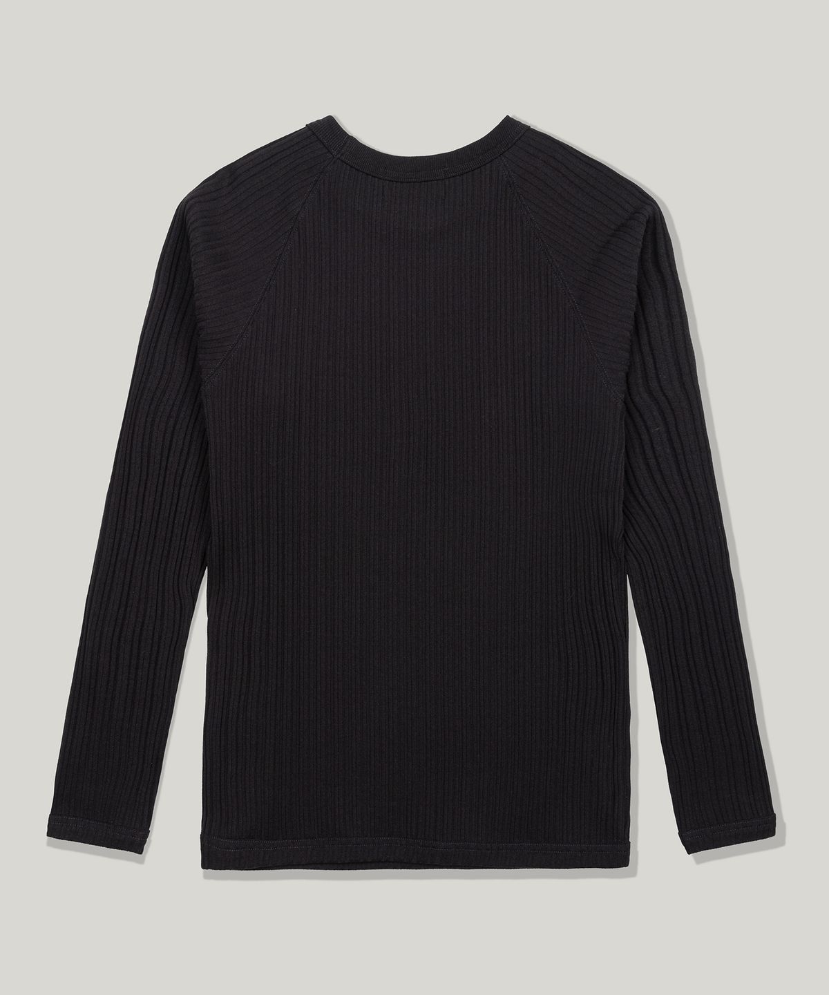 플로즈룸(FLAWSROOM) Ribbed Slim Long Sleeve [BLACK]