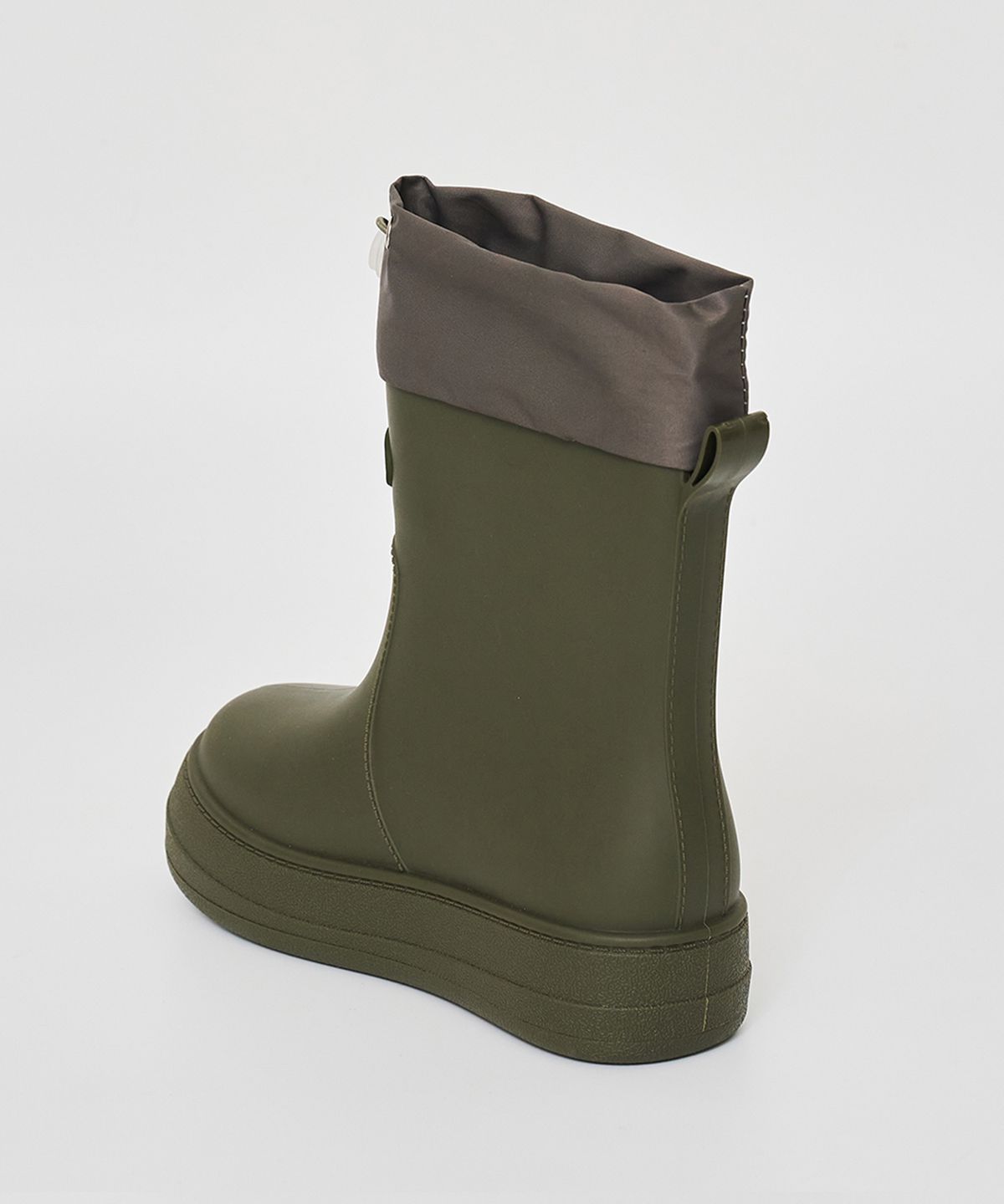 리끌로우(RECLOW) RC RE-RAIN SHIRRING 레인부츠 KHAKI
