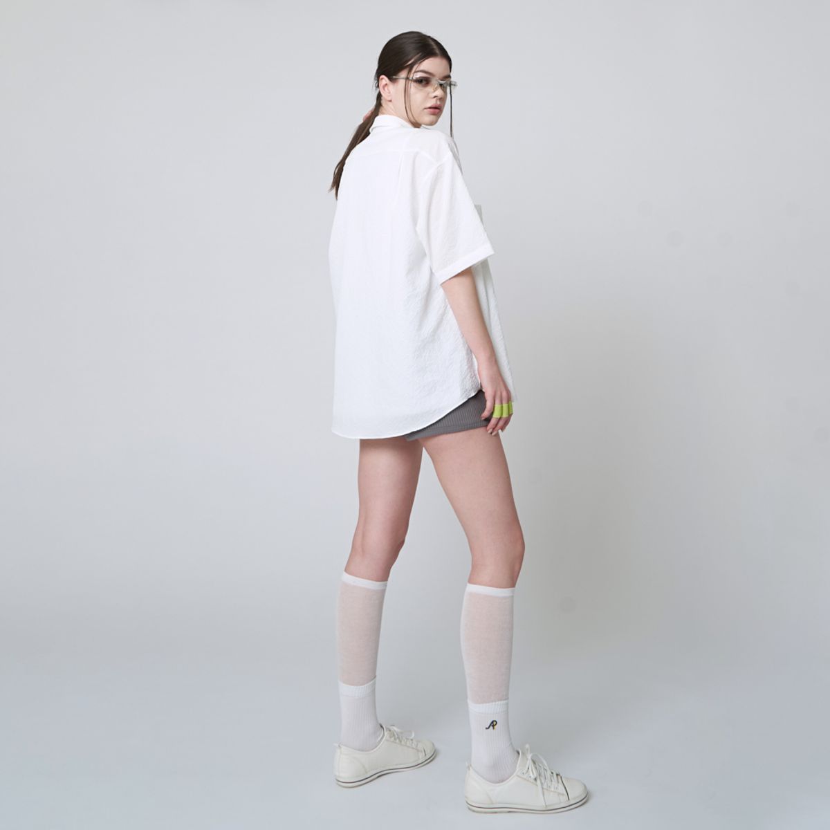애스플래폼(ATHPLATFORM) AU41SH03 하프슬리브 셔츠_화이트