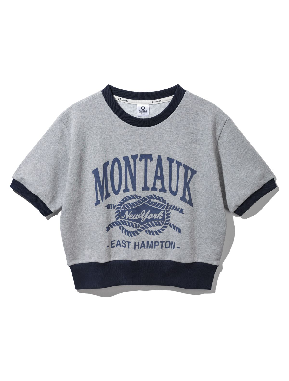 앨빈클로(ALVINCLO) MONTAUK 크롭 반팔 맨투맨 AST4565 (4 COLOR)