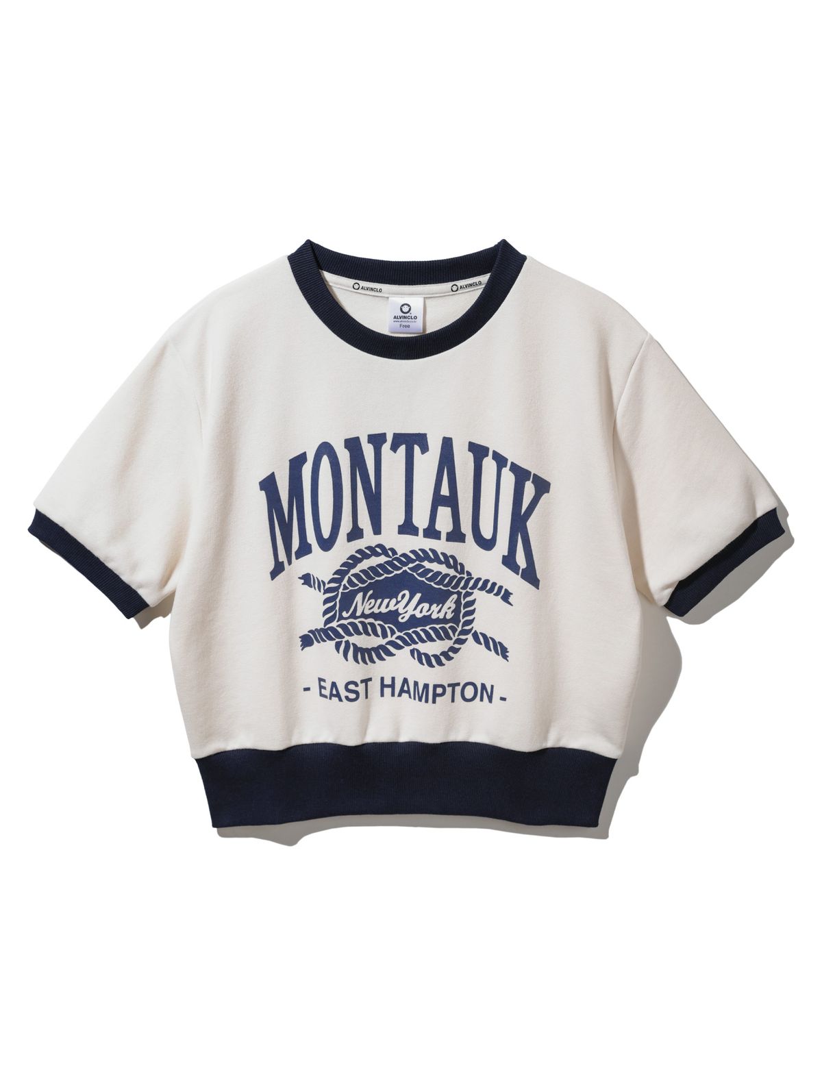 앨빈클로(ALVINCLO) MONTAUK 크롭 반팔 맨투맨 AST4565 (4 COLOR)