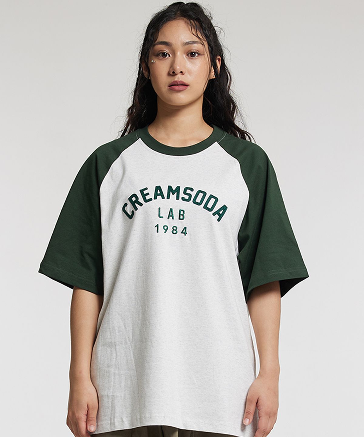 크림소다랩(CREAM SODA LAB) CRSDL 나그랑 반팔티 그린
