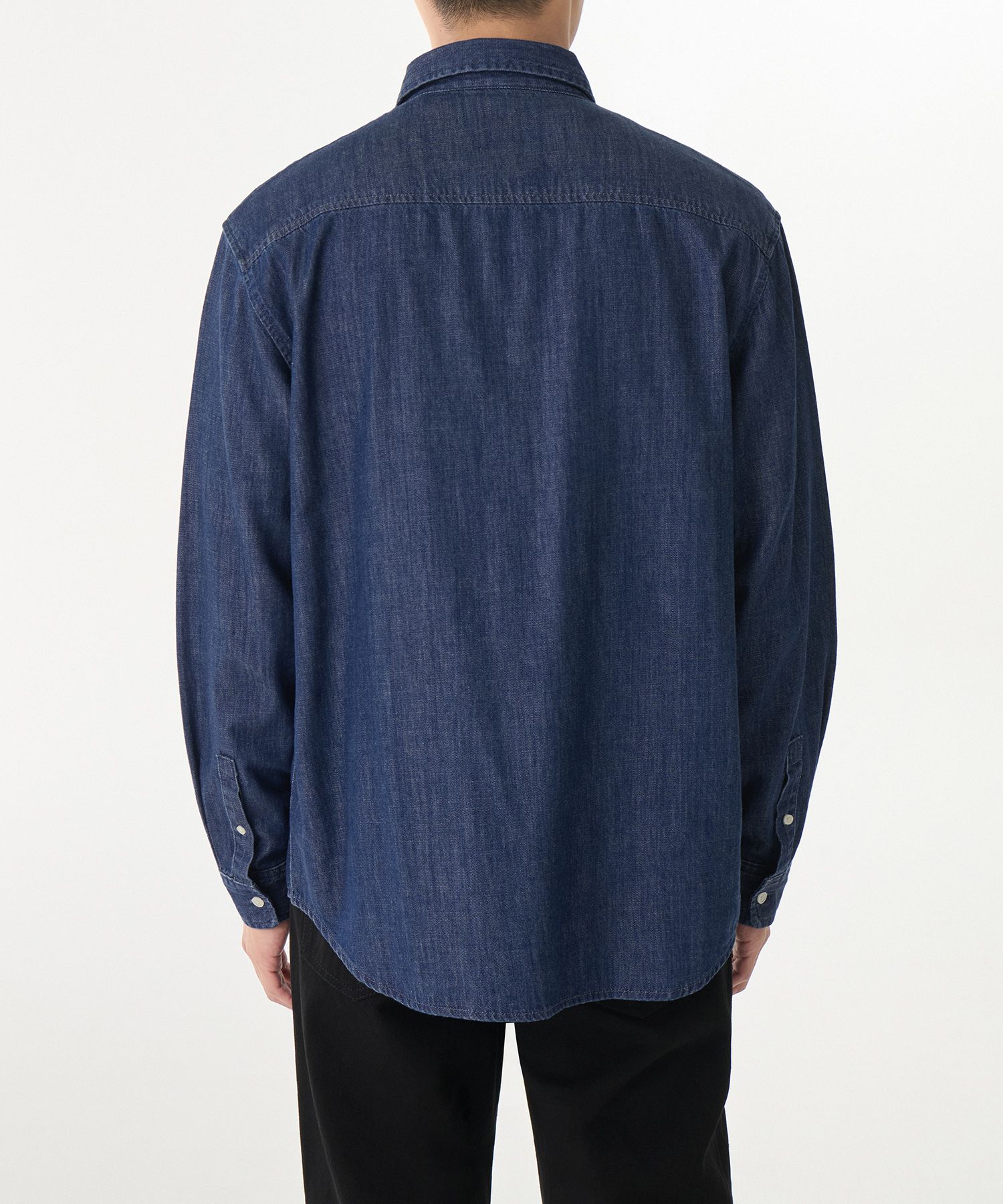 MUSINSA | MUSINSA STANDARD Relaxed Denim Shirt [Indigo]