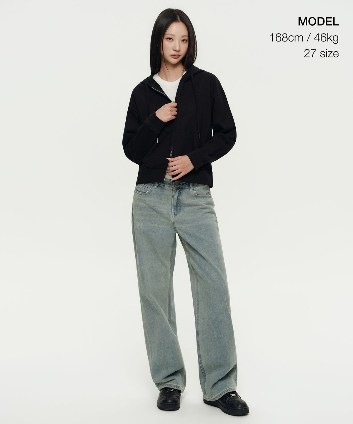 무신사 스탠다드 우먼(MUSINSA STANDARD WOMAN) 우먼즈 로 라이즈 와이드 데님 팬츠 [옐로우 스카이 블루]
