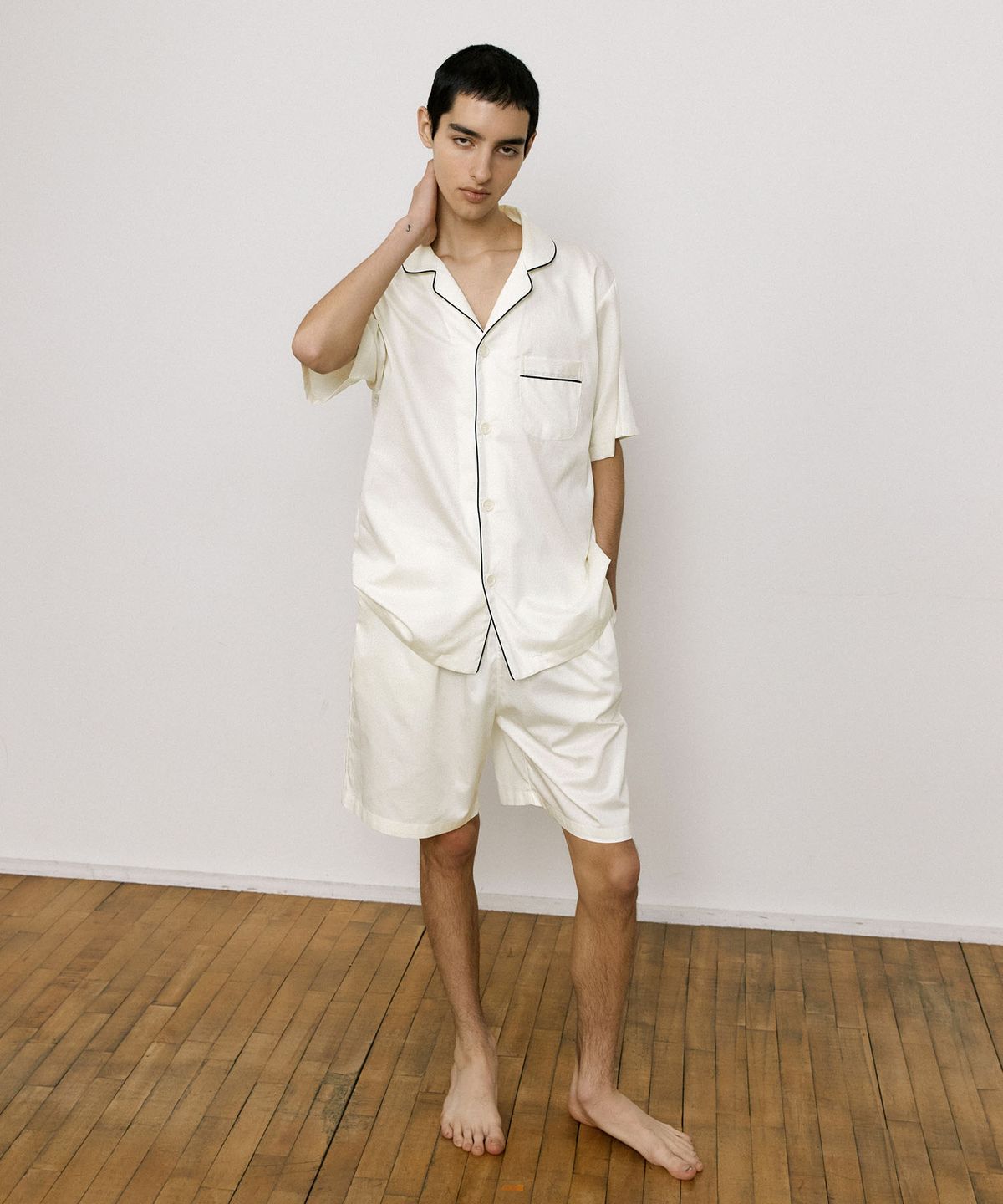조스라운지(JO'S LOUNGE) (couple) Classic Cotton Short Pajama Set + One-piece 002
