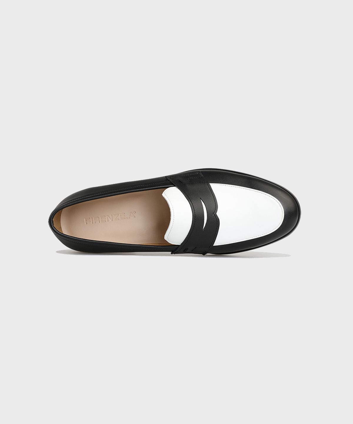 피렌체 아뜨리에(FIRENZE ATELIER) 산토리니 마린 스펙테이터 페니로퍼 4051 [CREAM WHITE+BLACK]