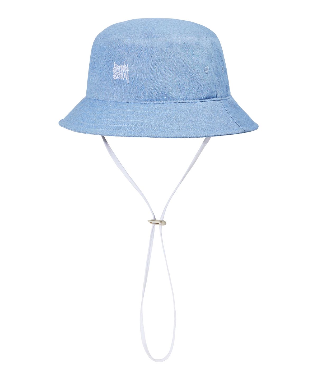 브라운브레스 키즈(BROWNBREATH KIDS) KIDS TAG DENIM BUCKET HAT - LIGHT BLUE