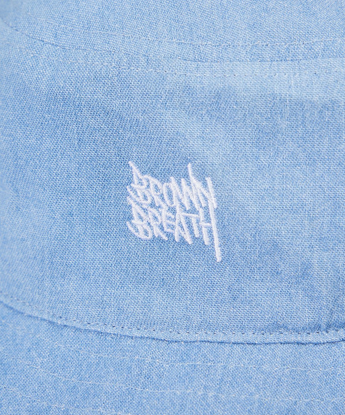 브라운브레스 키즈(BROWNBREATH KIDS) KIDS TAG DENIM BUCKET HAT - LIGHT BLUE