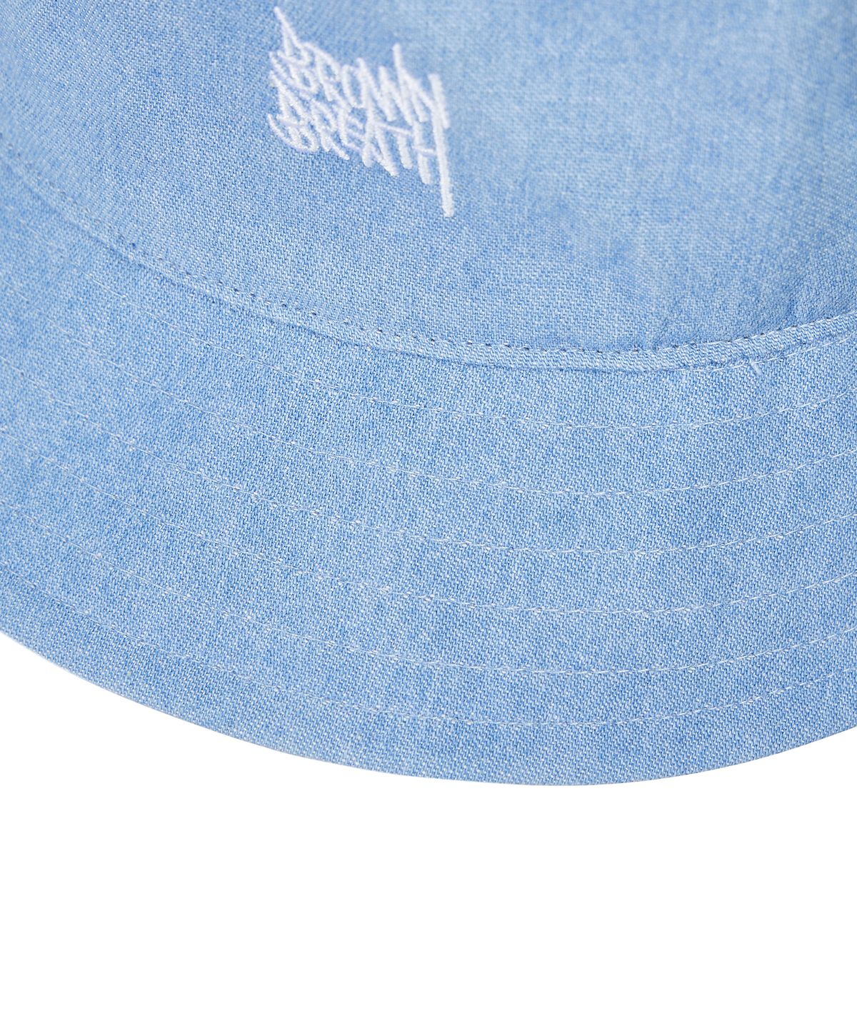 브라운브레스 키즈(BROWNBREATH KIDS) KIDS TAG DENIM BUCKET HAT - LIGHT BLUE