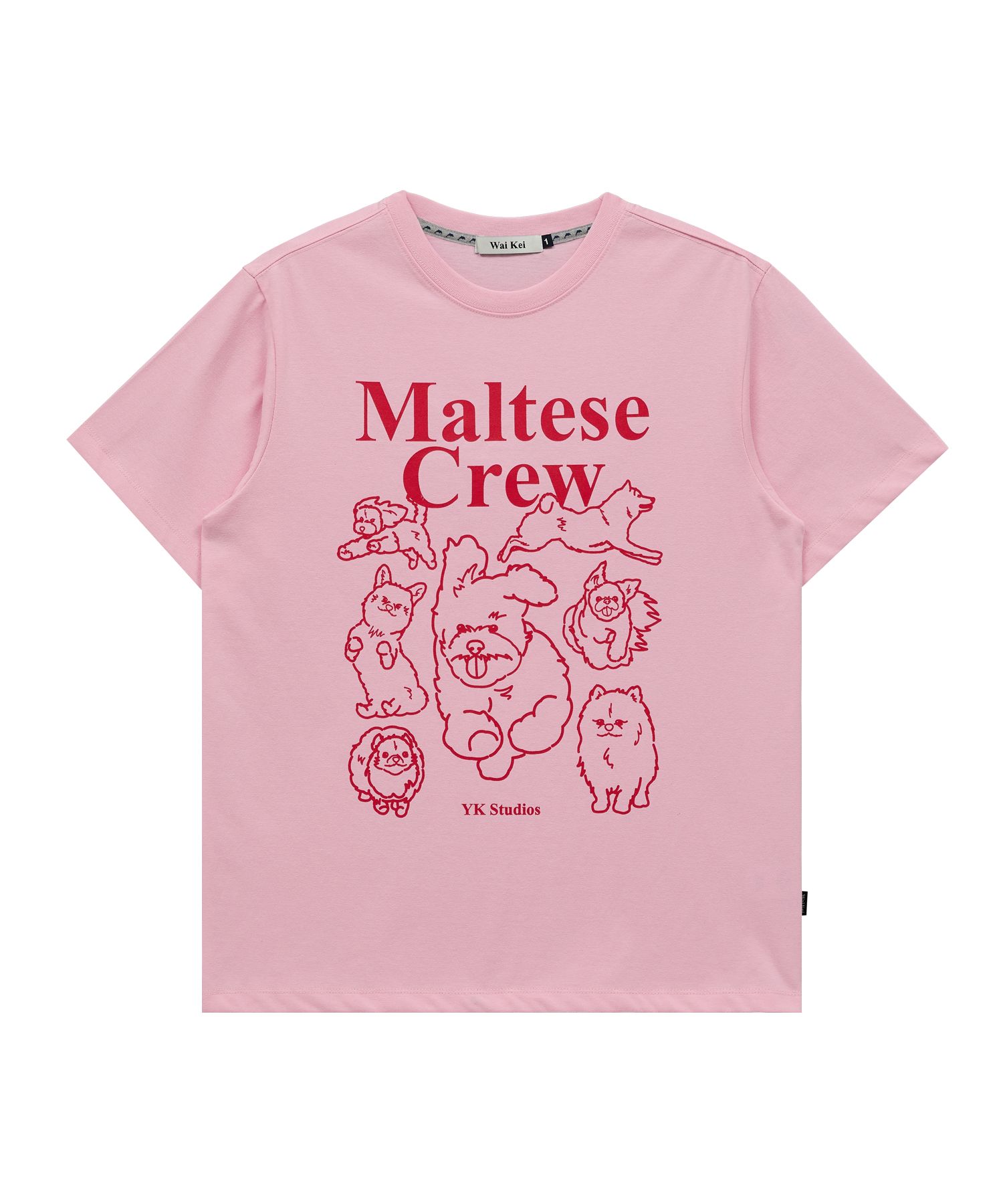 ★WAIKEI★ Maltese Crew Line Graphic Short Sleeve T-Shirt Pi MUSINSA | WAI KEI Maltese Crew Line Graphic Short-sleeved T