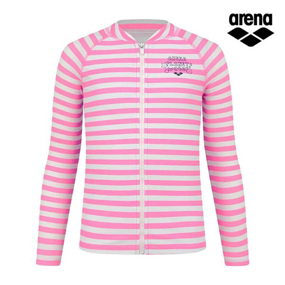 아레나 키즈(ARENA KIDS) 마린 걸즈 아동 레저 집업 래쉬가드 A4BG1GC03PNK