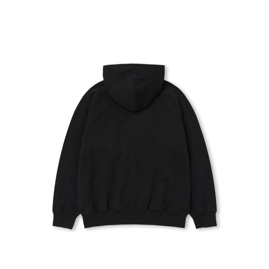 MUSINSA | NERDY Blank Logo Hoodie Zip-Up Black