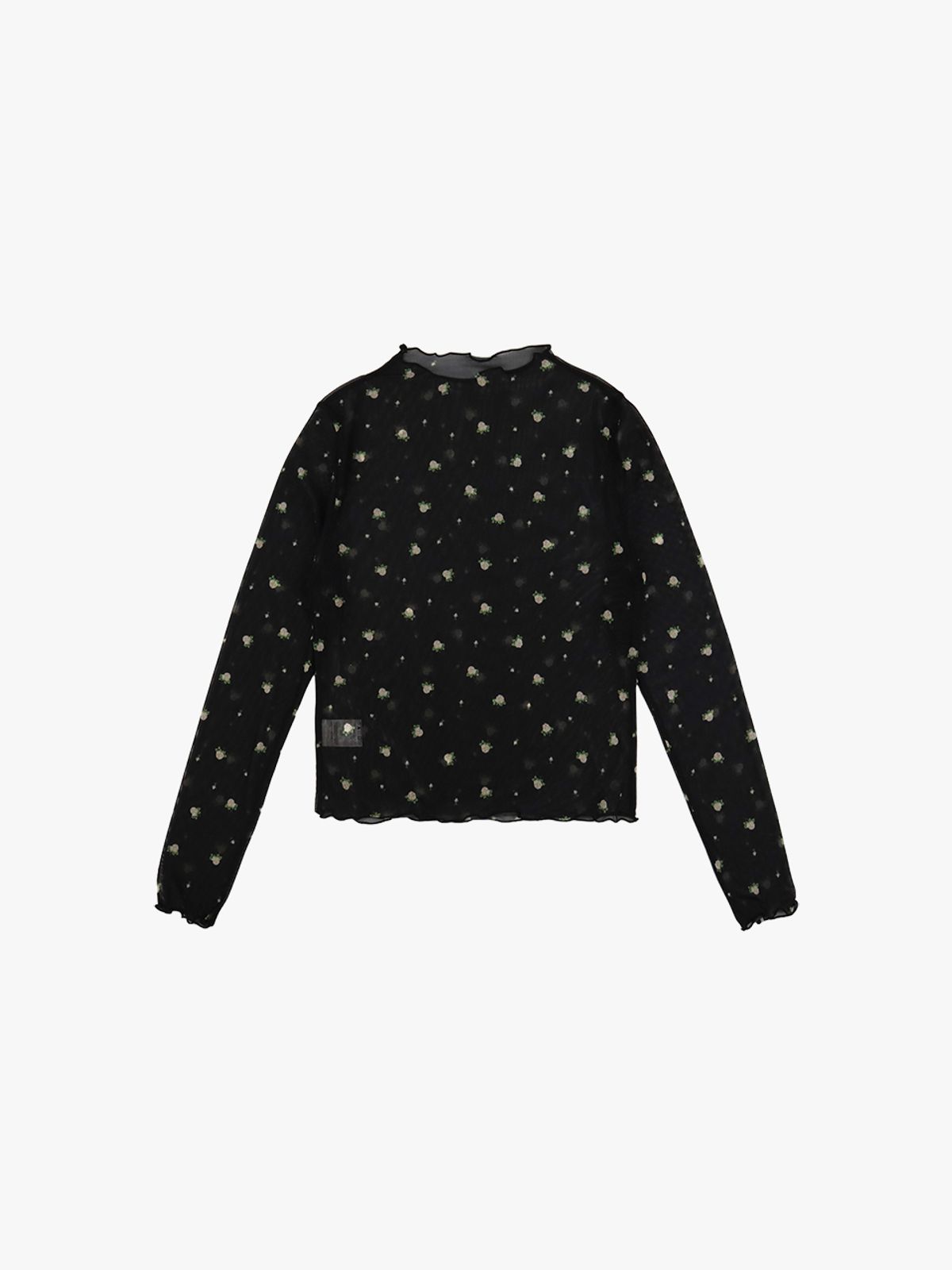 핑크파인애플(PINK PINEAPPLE) ROSE MESH TOP_BLACK