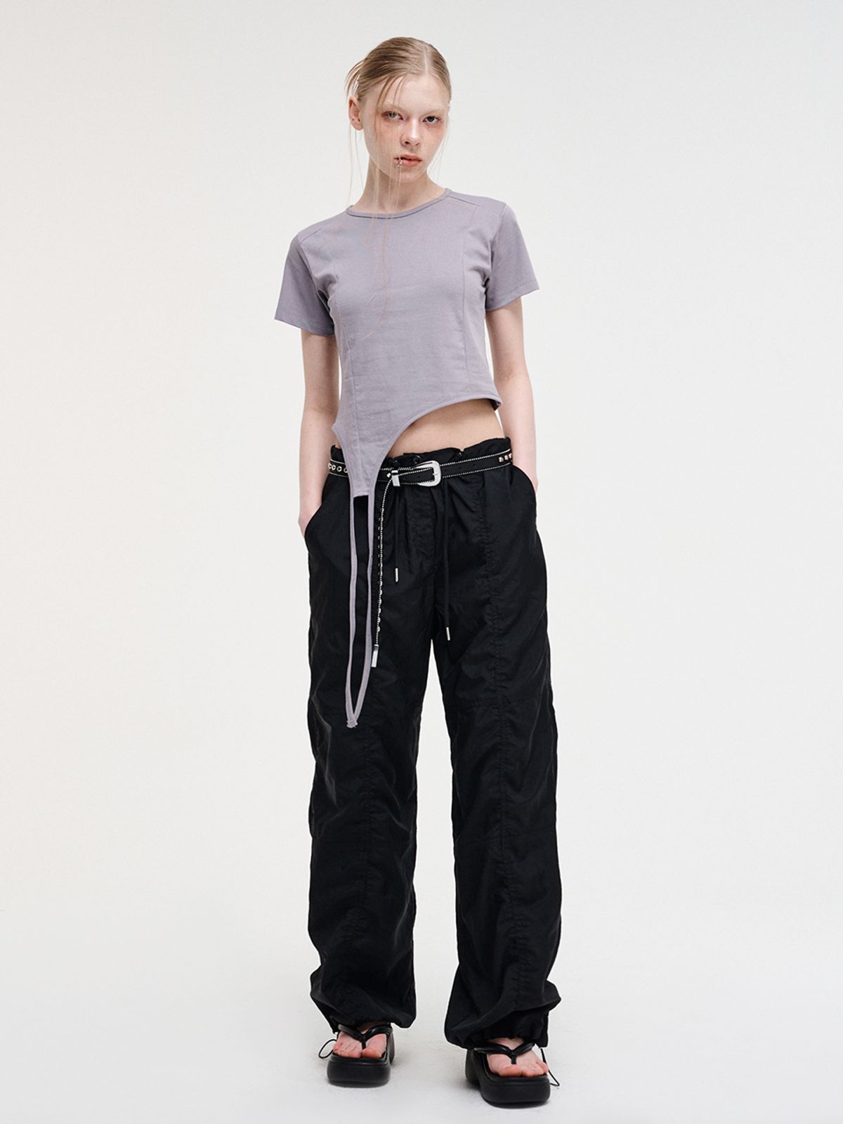 에트몽(ETMON) String Wide Pants, Black