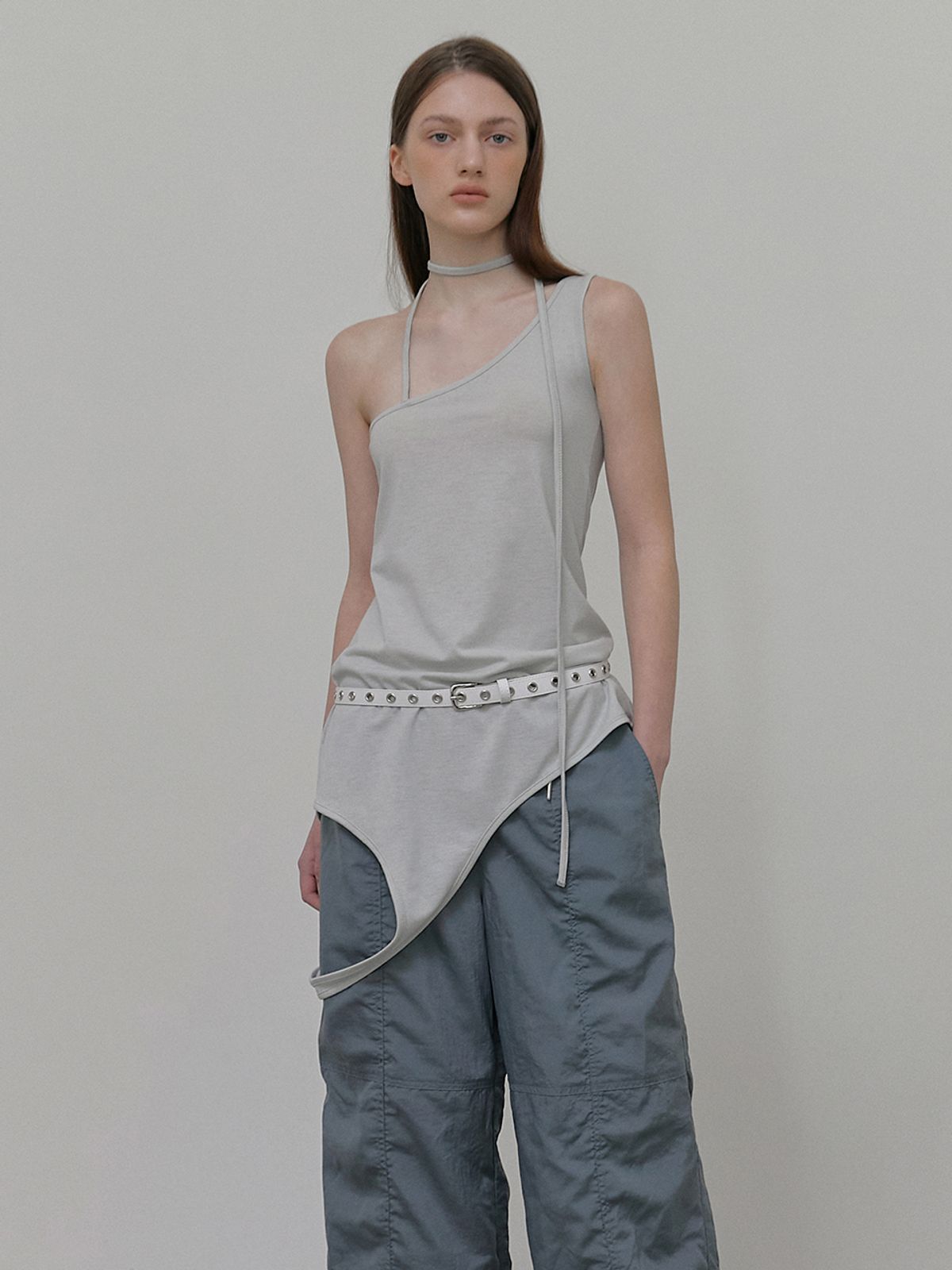 에트몽(ETMON) String Wide Pants, Blue Grey