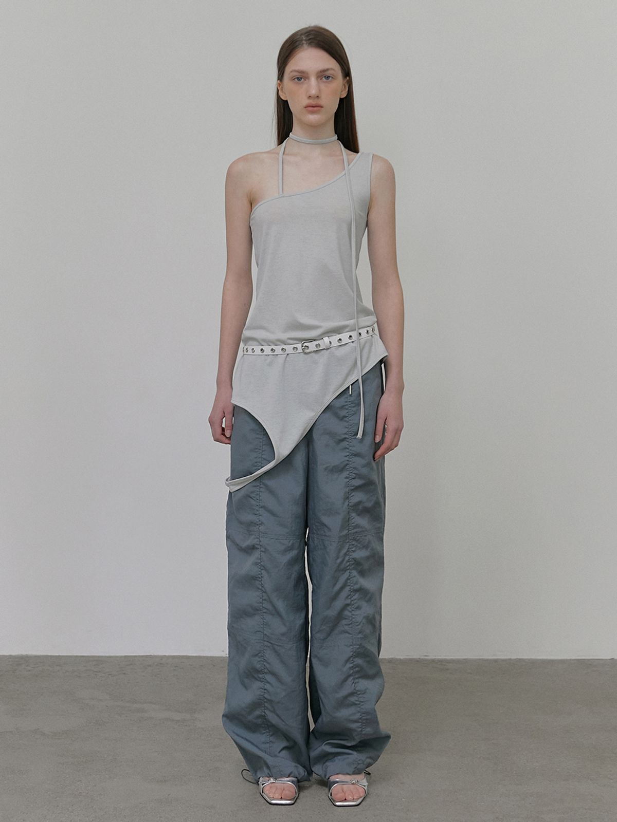 에트몽(ETMON) String Wide Pants, Blue Grey