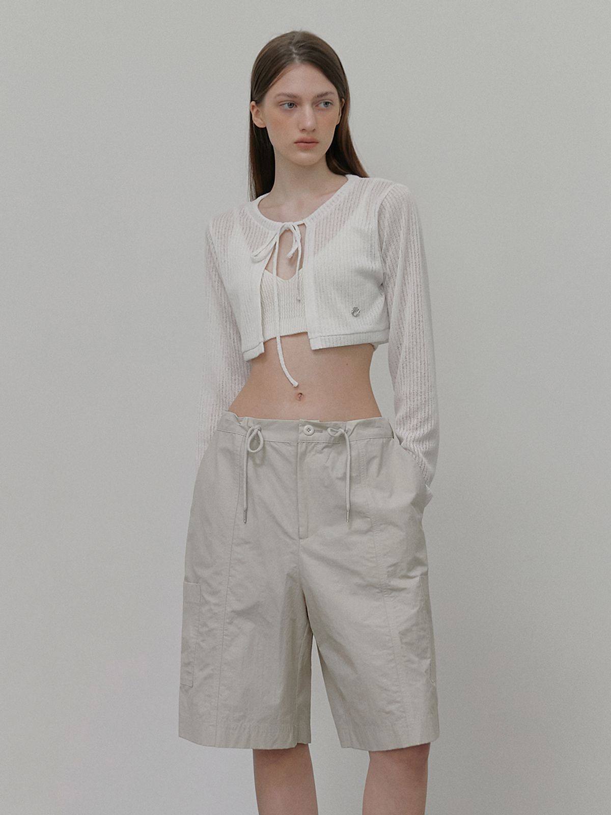 에트몽(ETMON) Midi Pocket Pants, Light Beige