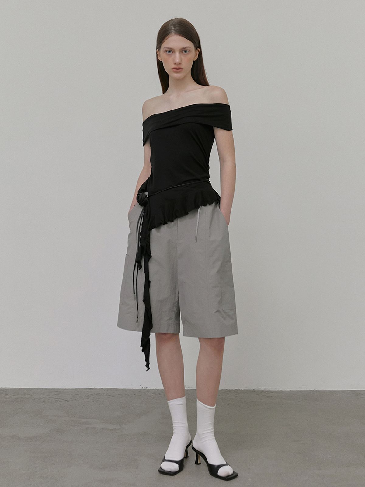 에트몽(ETMON) Midi Pocket Pants, Grey