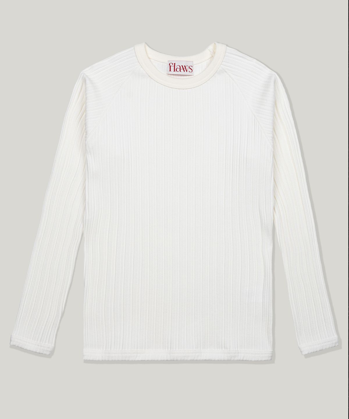 플로즈룸(FLAWSROOM) Ribbed Slim Long Sleeve [WHITE]