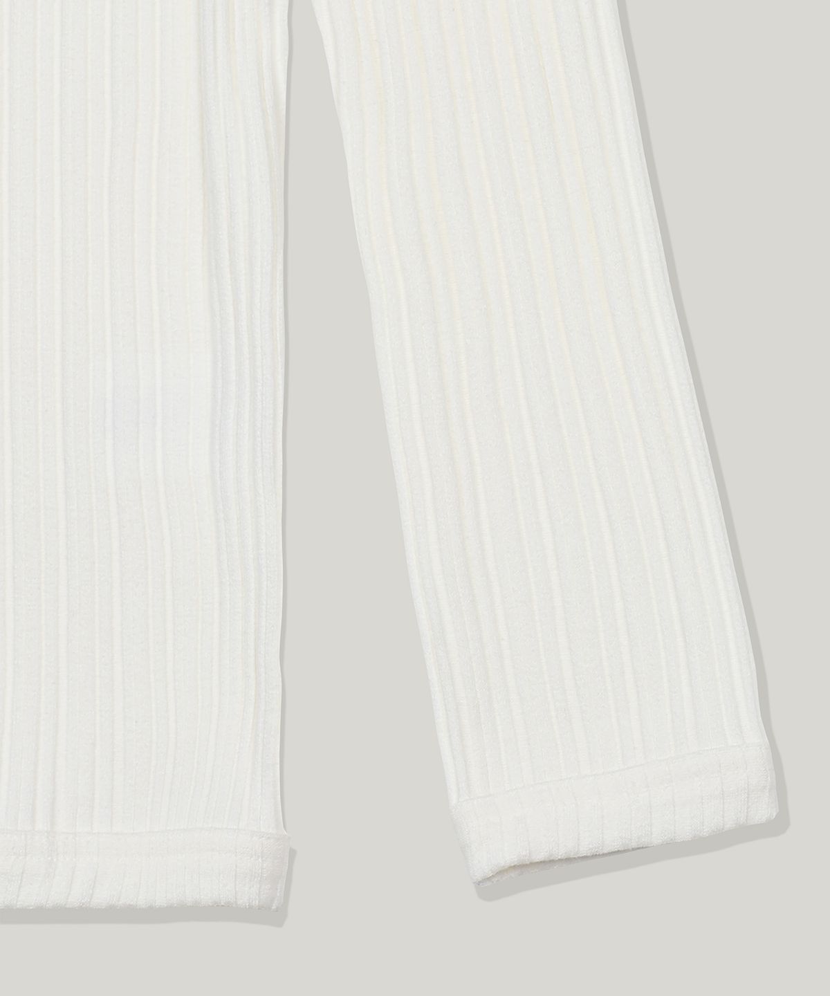 플로즈룸(FLAWSROOM) Ribbed Slim Long Sleeve [WHITE]