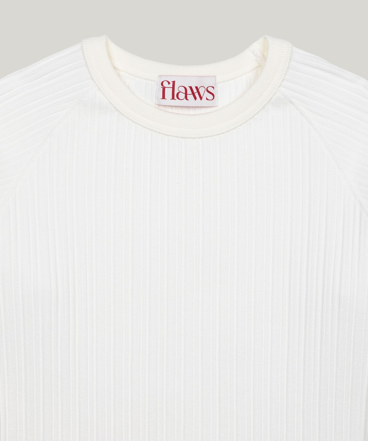 플로즈룸(FLAWSROOM) Ribbed Slim Long Sleeve [WHITE]