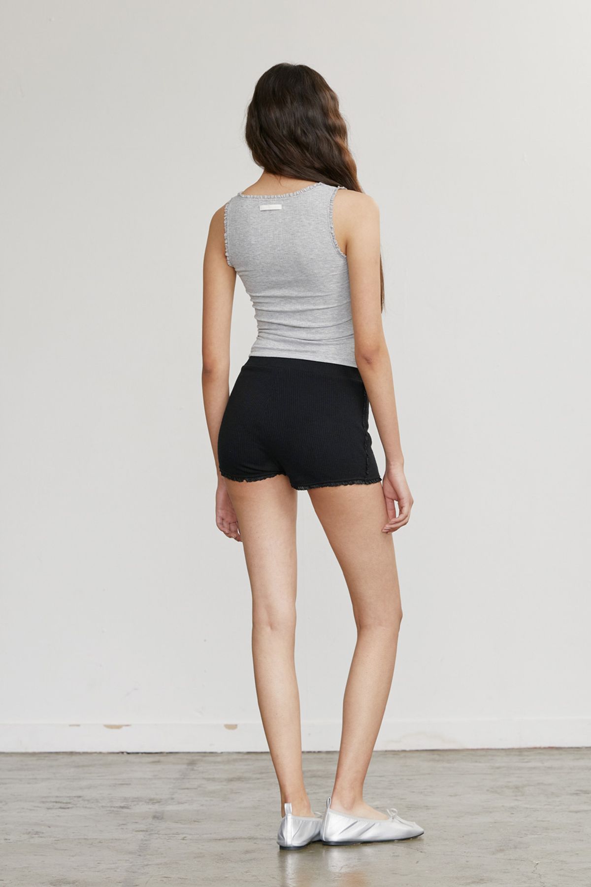 애프터아워즈(AFTERHOURS) LACE BRIEF SHORTS (BLACK)