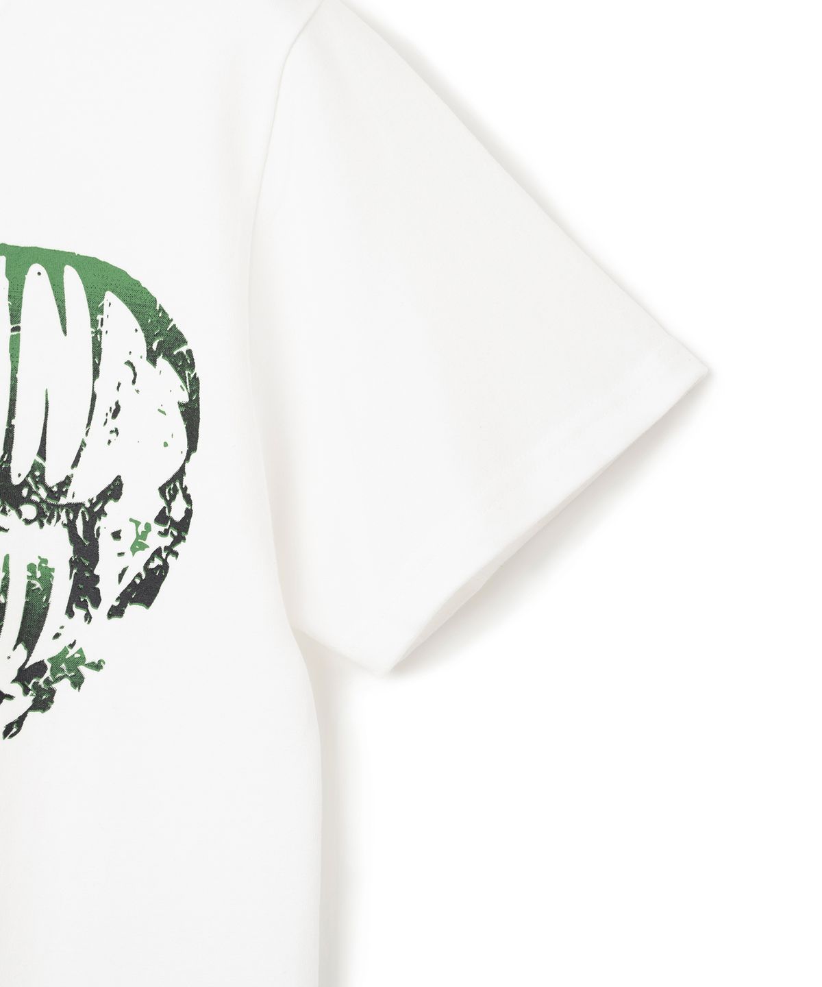 니티드(KNITTED) (W) 빈티지 하트 티셔츠 WHITE-GREEN