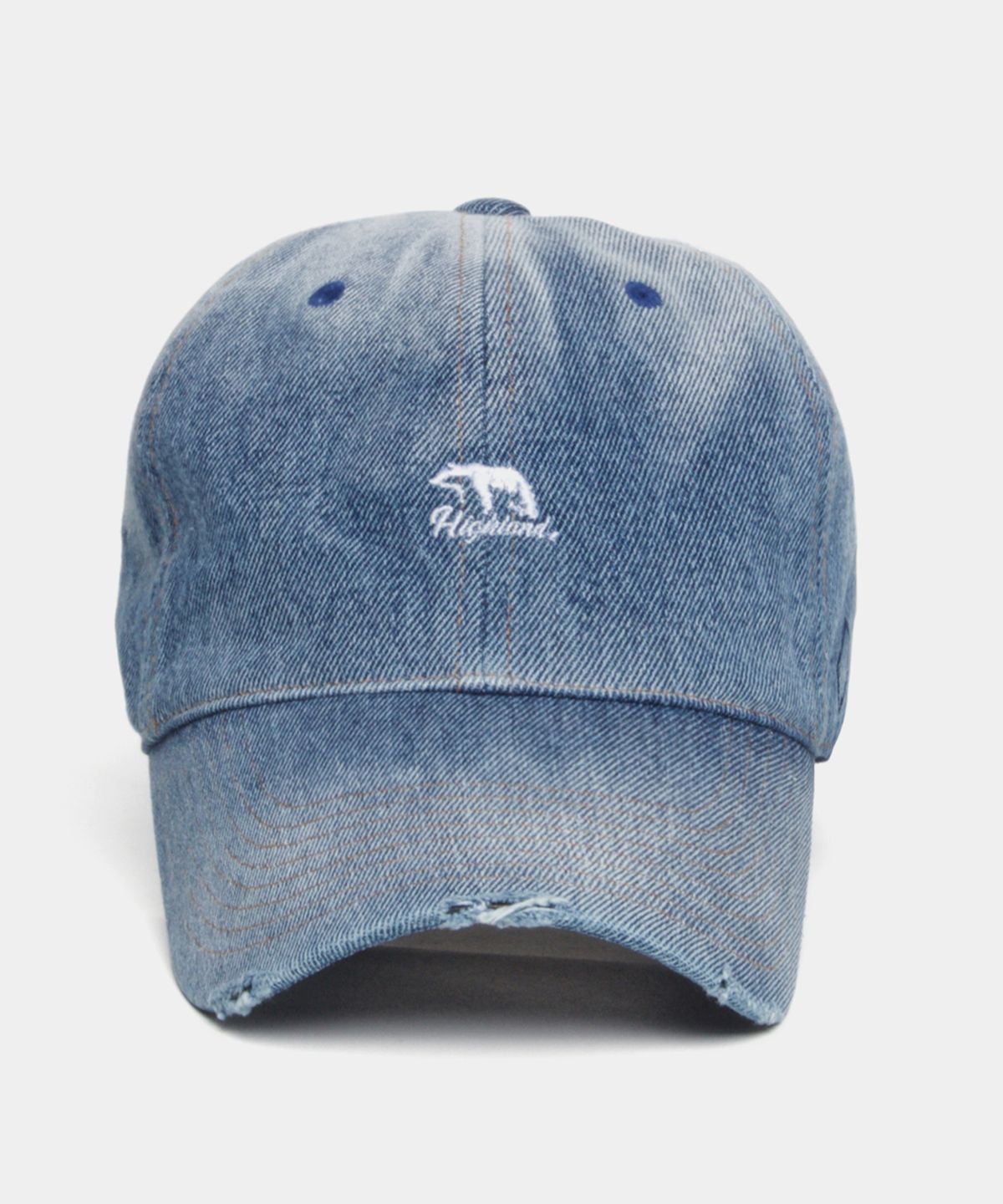플래토(PLATEAU) 워싱 볼캡 POLAR DENIM CAP BLUE