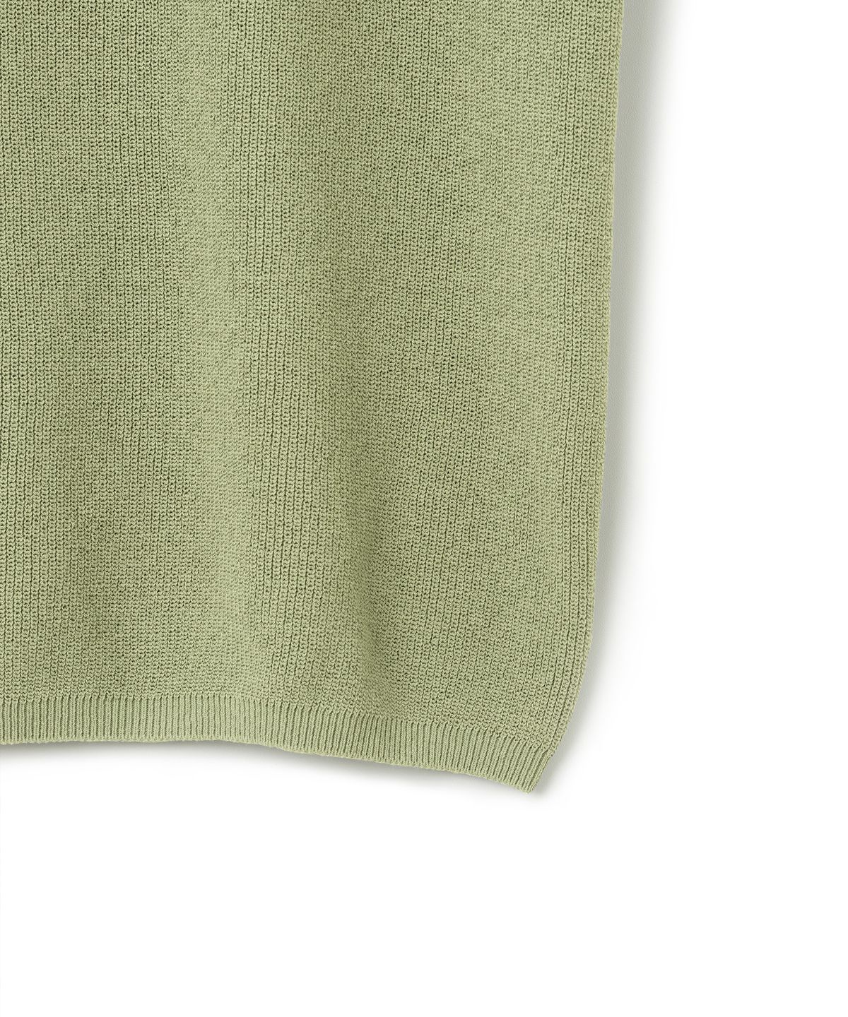 니티드(KNITTED) 쿨에버 플라워 프린팅 하프 니트 SAGE GREEN