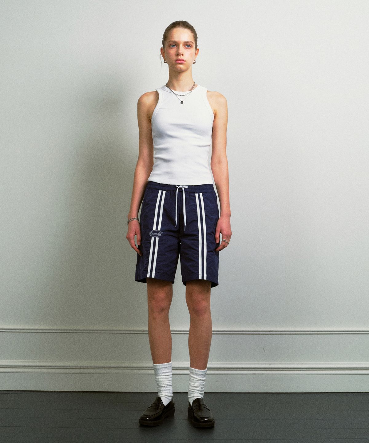 리트리버클럽(RETRIEVER CLUB) TWO LINE SHORT PANTS [NAVY]