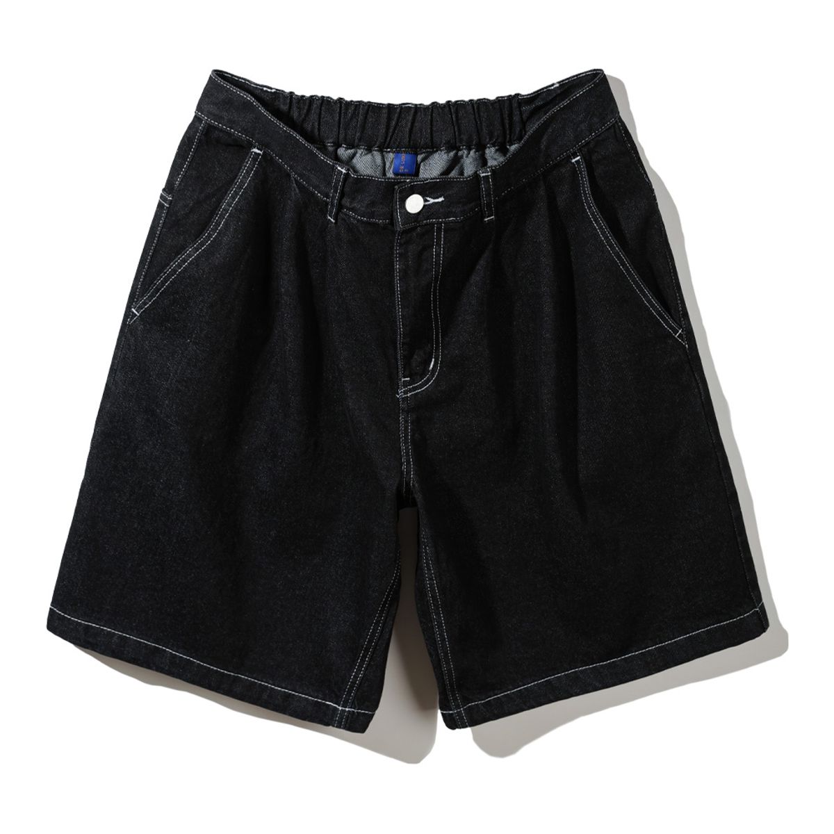 앨빈클로(ALVINCLO) 원턱 와이드 데님 반바지 DLX1313 (3 COLOR)