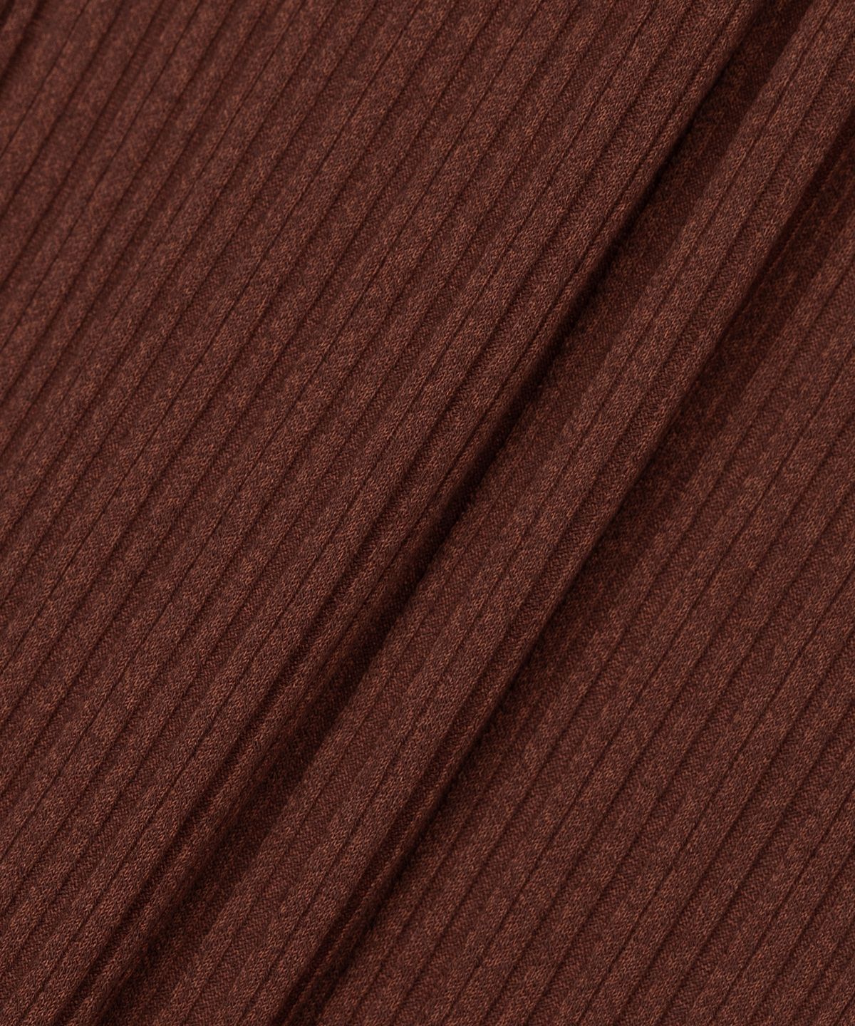 플로즈룸(FLAWSROOM) Ribbed Slim Long Sleeve [REDDISH BROWN]