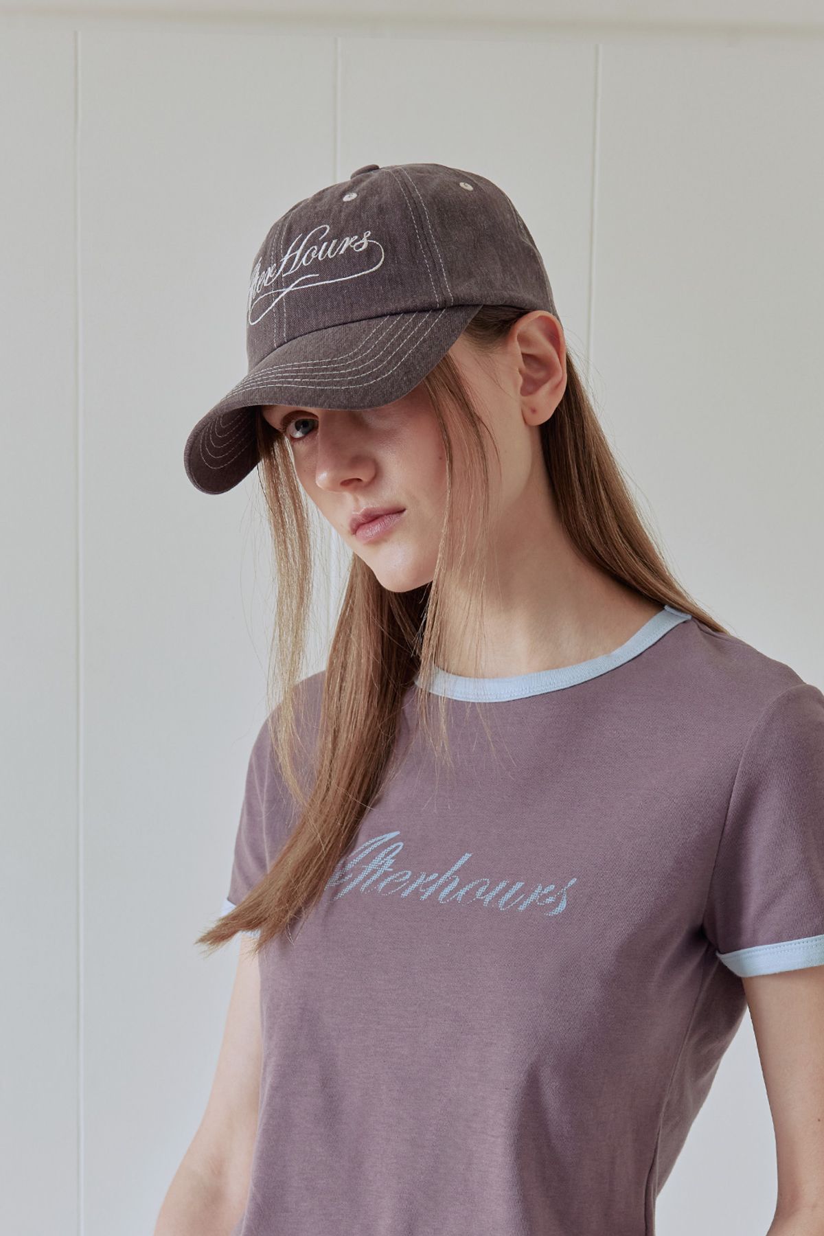 애프터아워즈(AFTERHOURS) LETTERING LOGO BALL CAP (VIOLET)