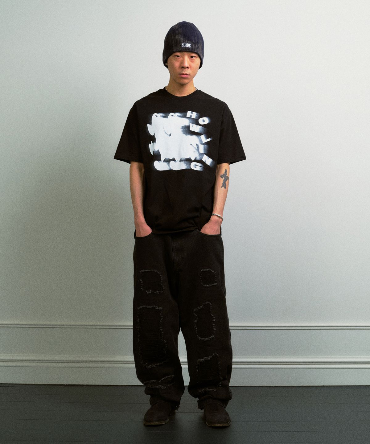 리트리버클럽(RETRIEVER CLUB) RUNNING HOWLING TEE [BLACK]